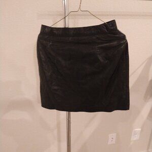 Ann Taylor Leather Mini Skirt